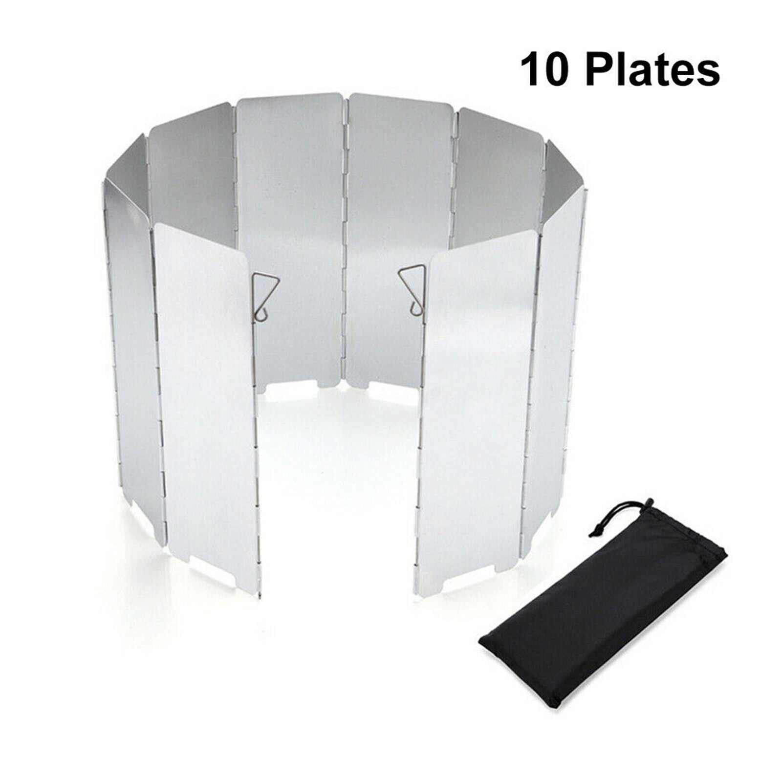 30 Plate Aluminum Alloy Camping Stove Wind Shield | Foldable BBQ Cooker Windscreen