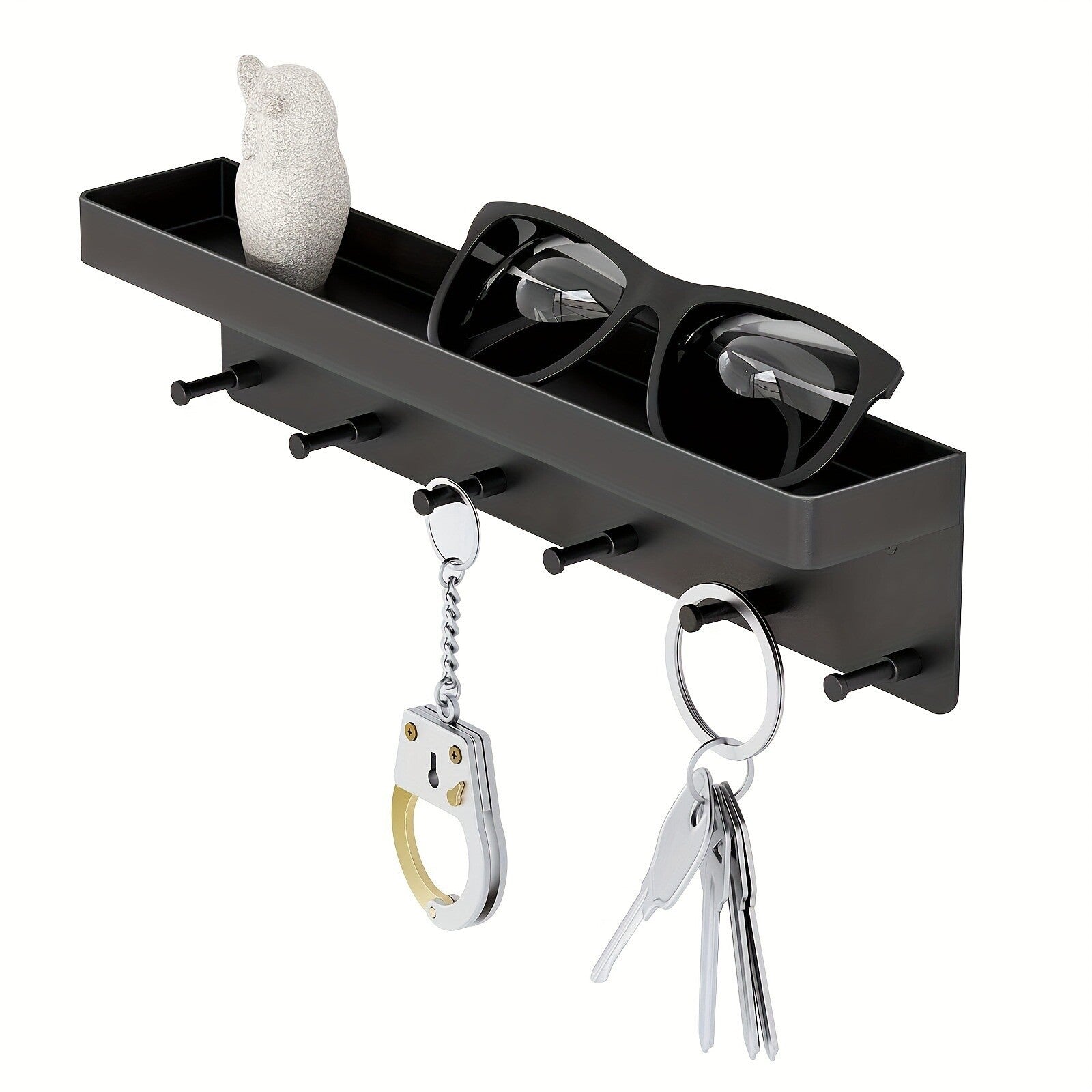 2 Pack Wall Mounted Key Rack Hanger – Modern Key and Coat Holder Organizer for Entryway, Bags and Accessories