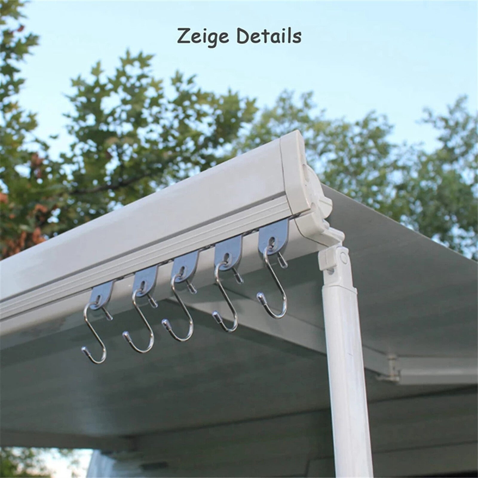 40pcs RV Awning S Hooks | Tent Awning Rail Clips Hanging Hooks for Camping & Caravan