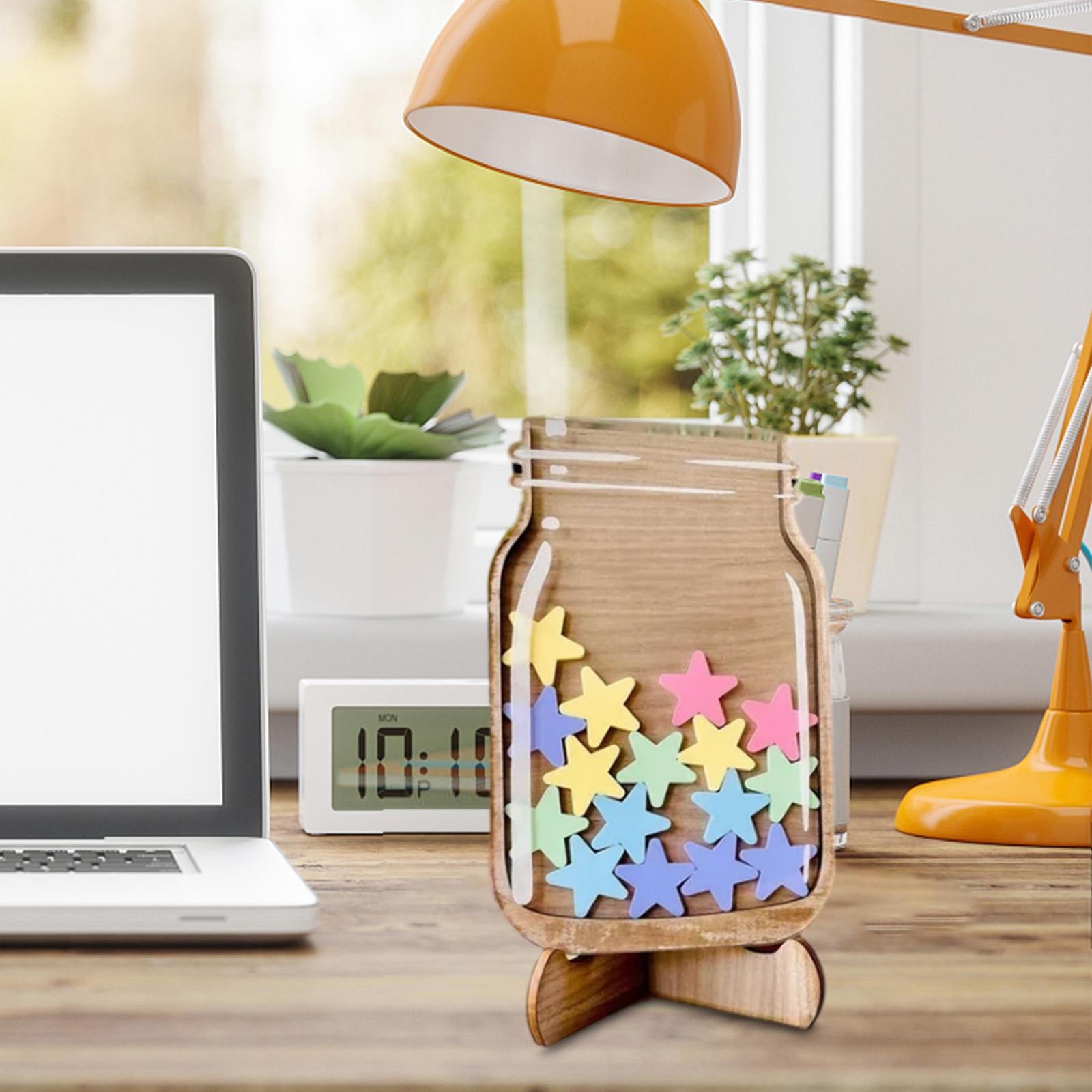 Wooden Star Reward Jar Classroom Behaviour Reward System with 25 Stars