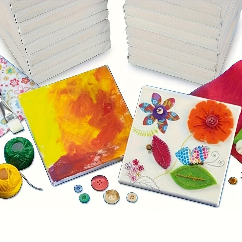 10 Set Mini Canvas Painting Kit – Small DIY Art Board with Brushes for Acrylic Painting