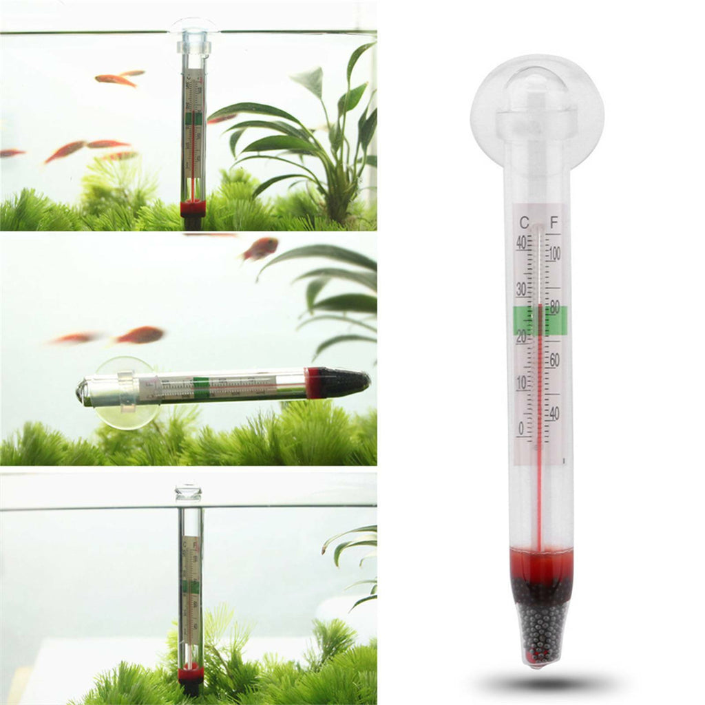 5PCS Aquarium Thermometer Glass Fish Tank Temperature Meter with Suction Cup