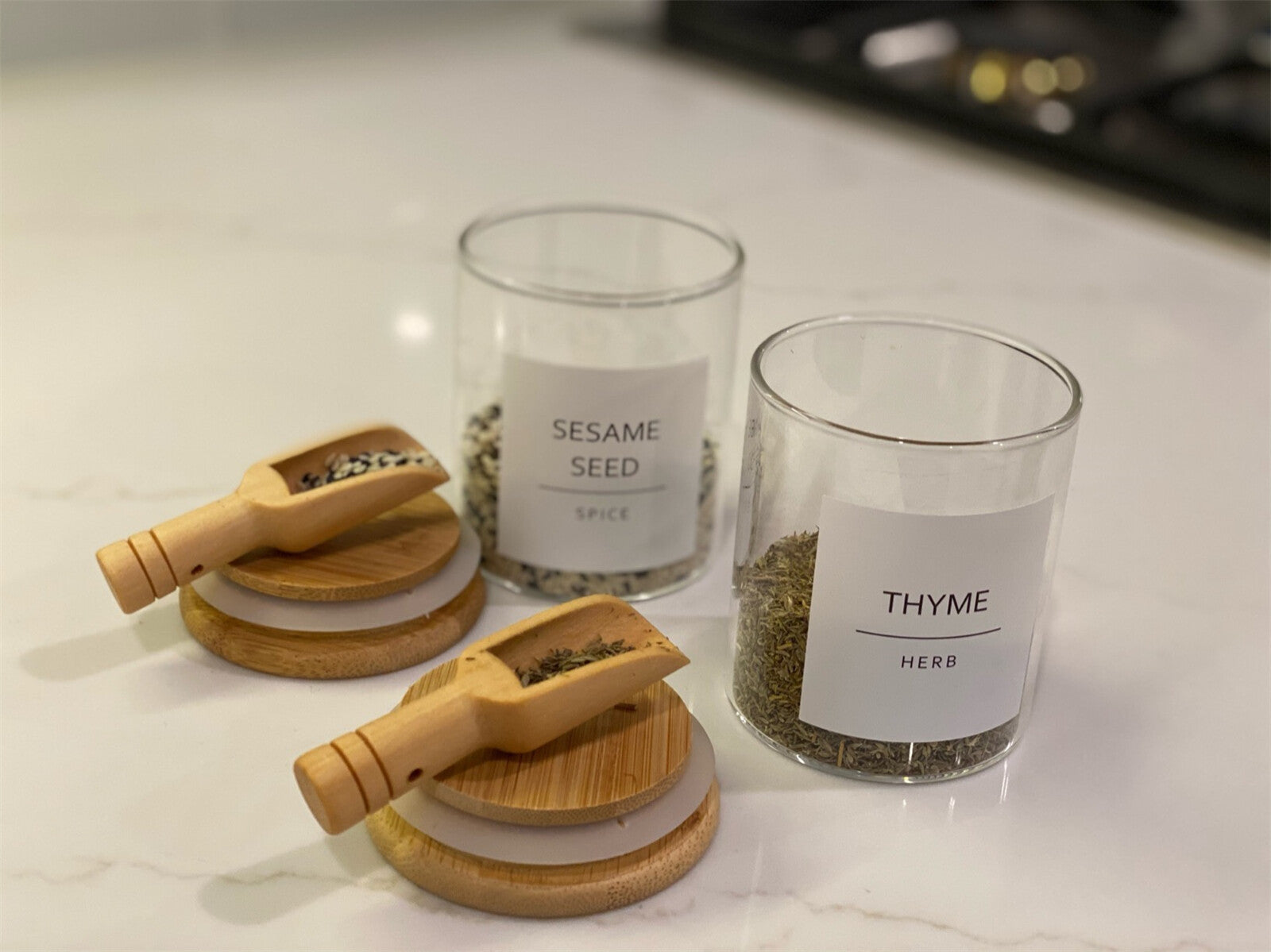 30PCS Mini Wooden Scoop Spoon – Small Salt Sugar Coffee Candy Bath Salt Spoon (7.5cm)