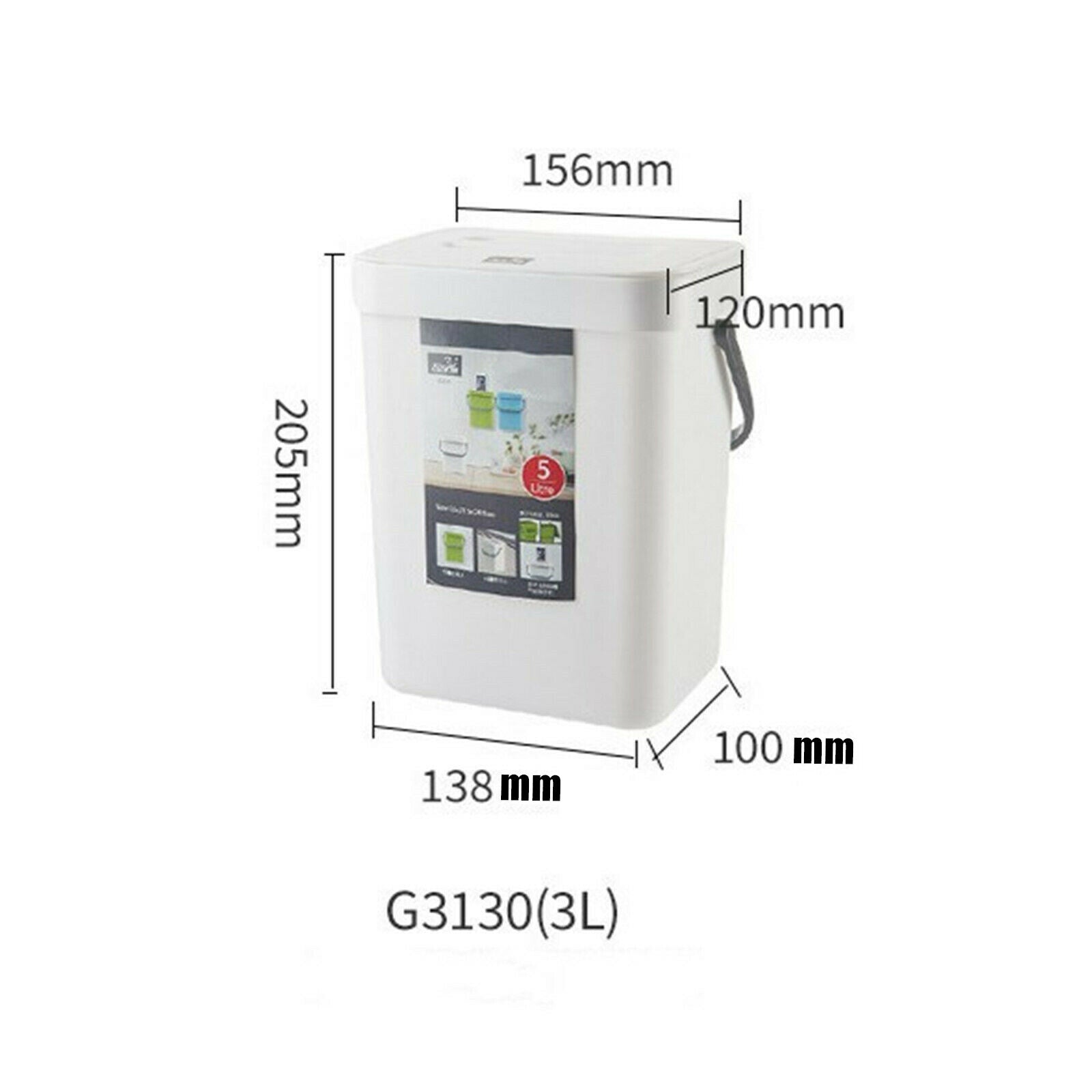 2 Pack Wall Mounted Mini Trash Can with Lid – Hanging Plastic Waste Bin for Kitchen and Bathroom