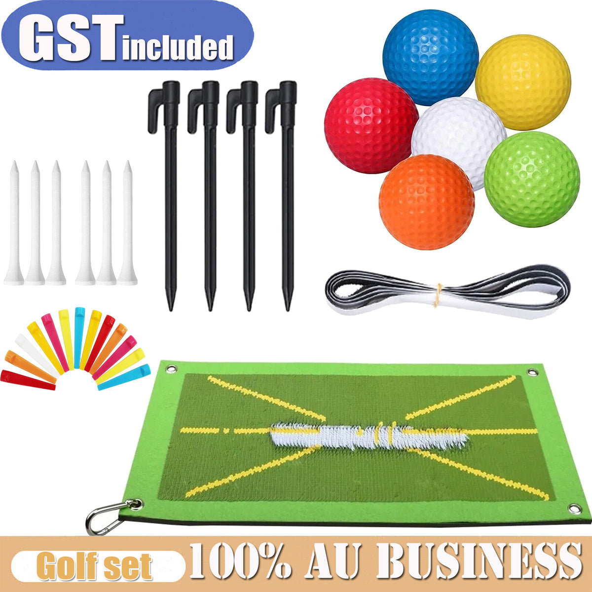 Golf Training Mat for Swing Detection Batting Portable Practice Rug Hitting Aid