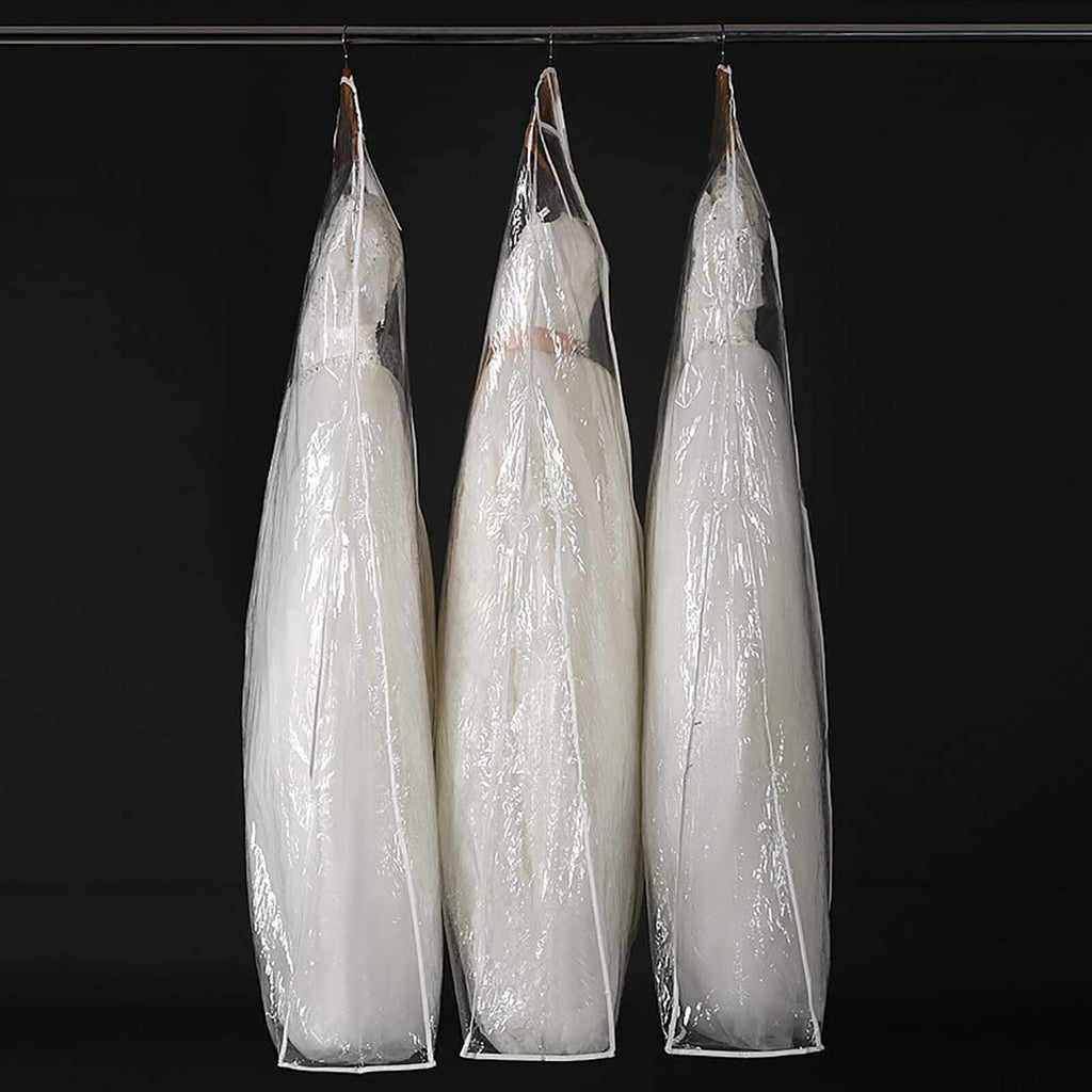 Clear Garment Bag Dustproof Dress Cover PVC Wedding Dress Suit Storage Bag