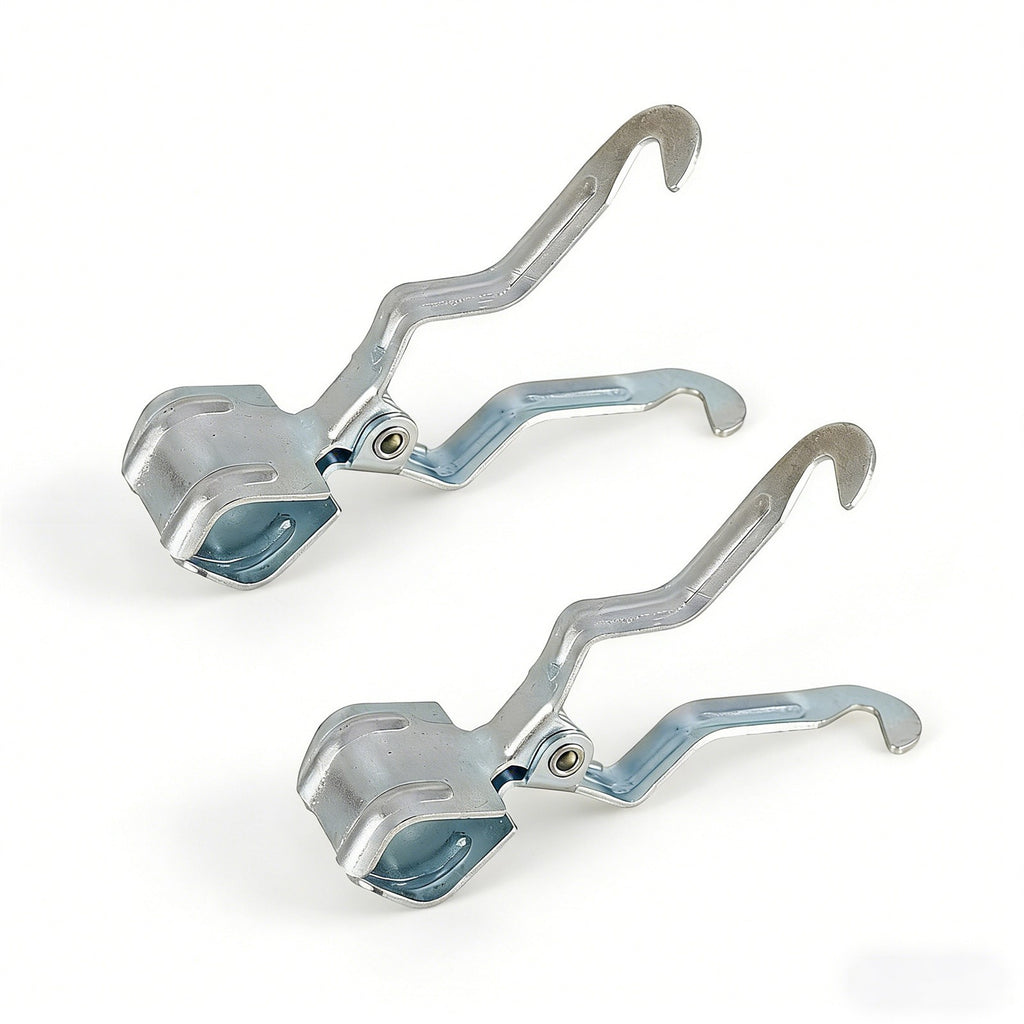 2PCS Silver Tent Light Hanging Hooks - Iron Clip Holder Lamp Hooks for Camping and Canopy Use