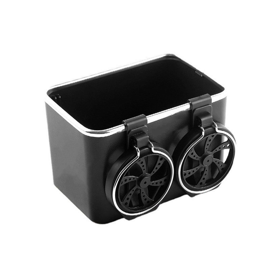 Car Armrest Storage Box with Cup Holder and Tissue Drawer – Multifunction Coffee and Drink Organizer