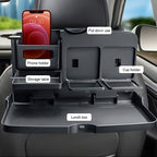 Car Backseat Organizer with Foldable Tray | Multi-Function Storage Holder