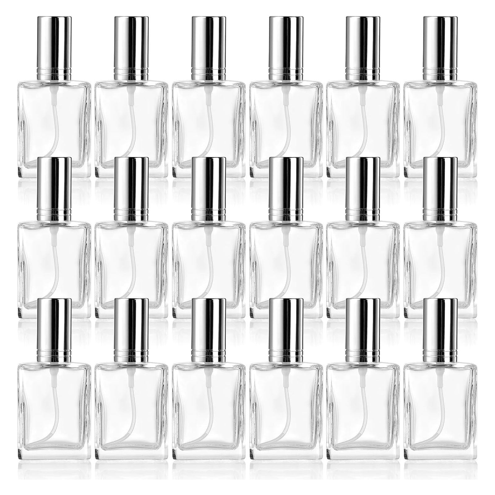100ML Refillable Perfume Atomizer Empty Glass Spray Bottle Flat Cosmetic Container
