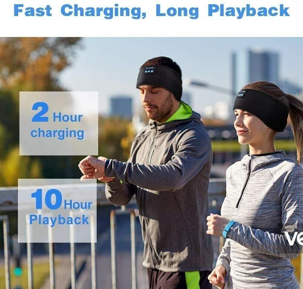 Wearing the headband for running