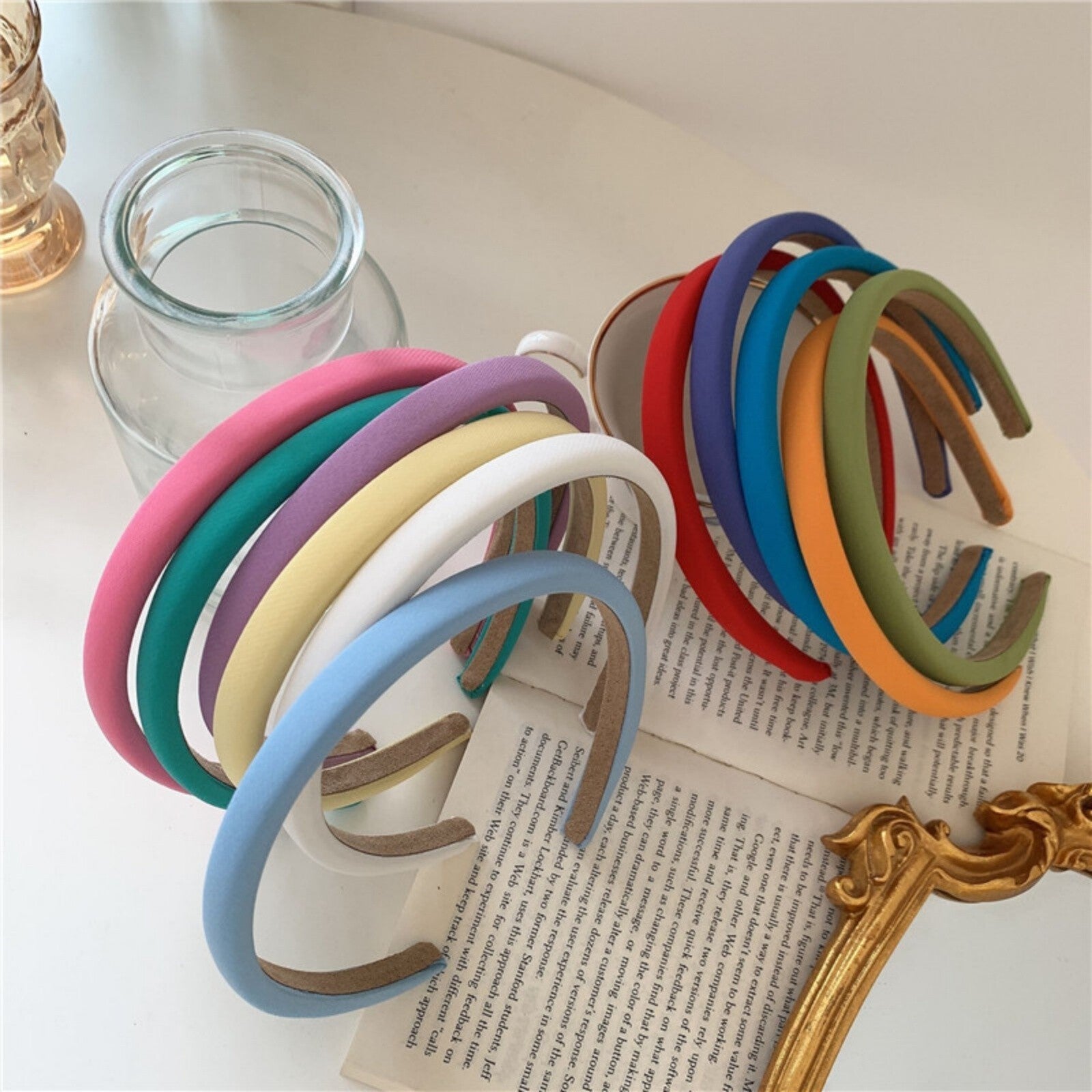68pcs Satin Headbands Set for Women & Girls | 10mm Alice Bands Hair Accessories (Multi-Color)