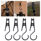 4PCS Outdoor Tent Canopy Clip Hooks - Camping Cloth Clamp Holder Accessories