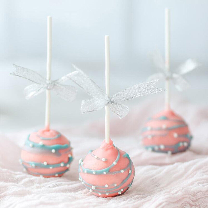 500pcs Lollipop Sticks White Paper Cake Pop Sticks Candy Making Party Supplies