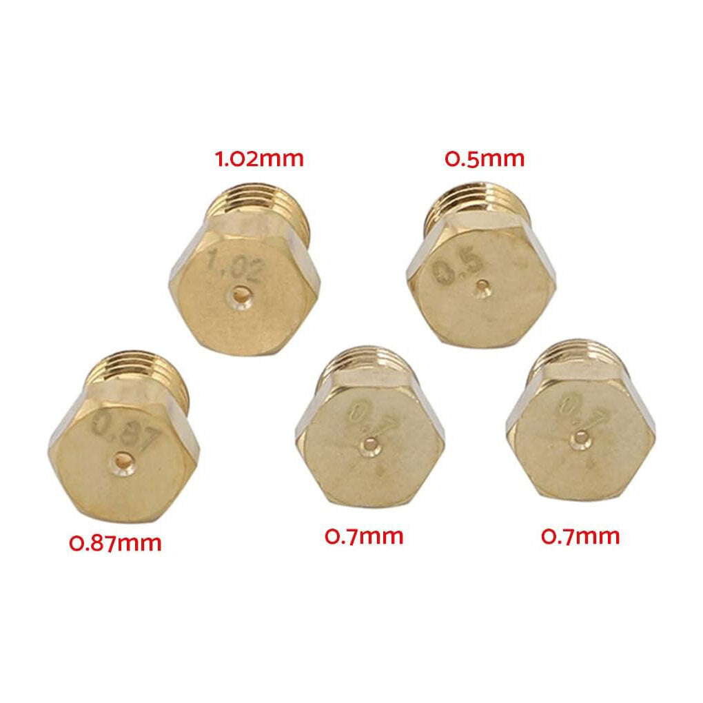 LPG Gas Jet Nozzle Set for Gas Stove & Hob – Propane Burner Conversion Kit (5 or 10pcs)