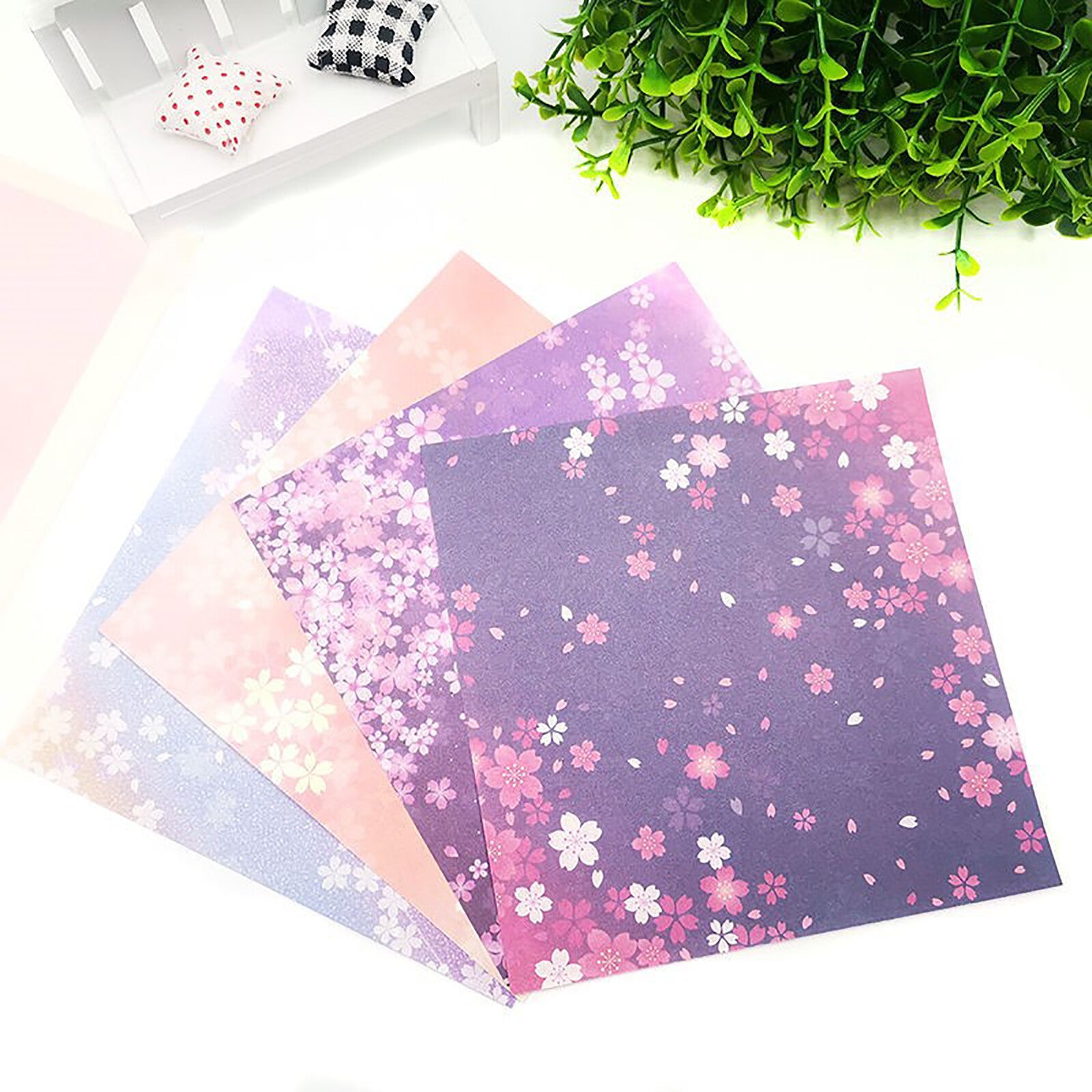 240 Sheets Japanese Sakura Origami Paper 15×15cm Double Sided Square Craft Folding Paper
