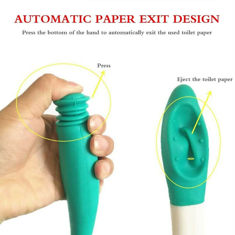 Bottom Wiper Toilet Aid Long Reach Tissue Wiping Assist for Elderly Disabled Mobility Support