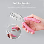 2Pcs Manual Puncher Paper Hand Metal Hole Punch Cutter Circle Soft Grip Paper