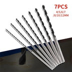 7PCS 300MM Extra Long Wood Drill Bit Set - Brad Point Woodworking Bits 4 5 6 7 8 10 12mm