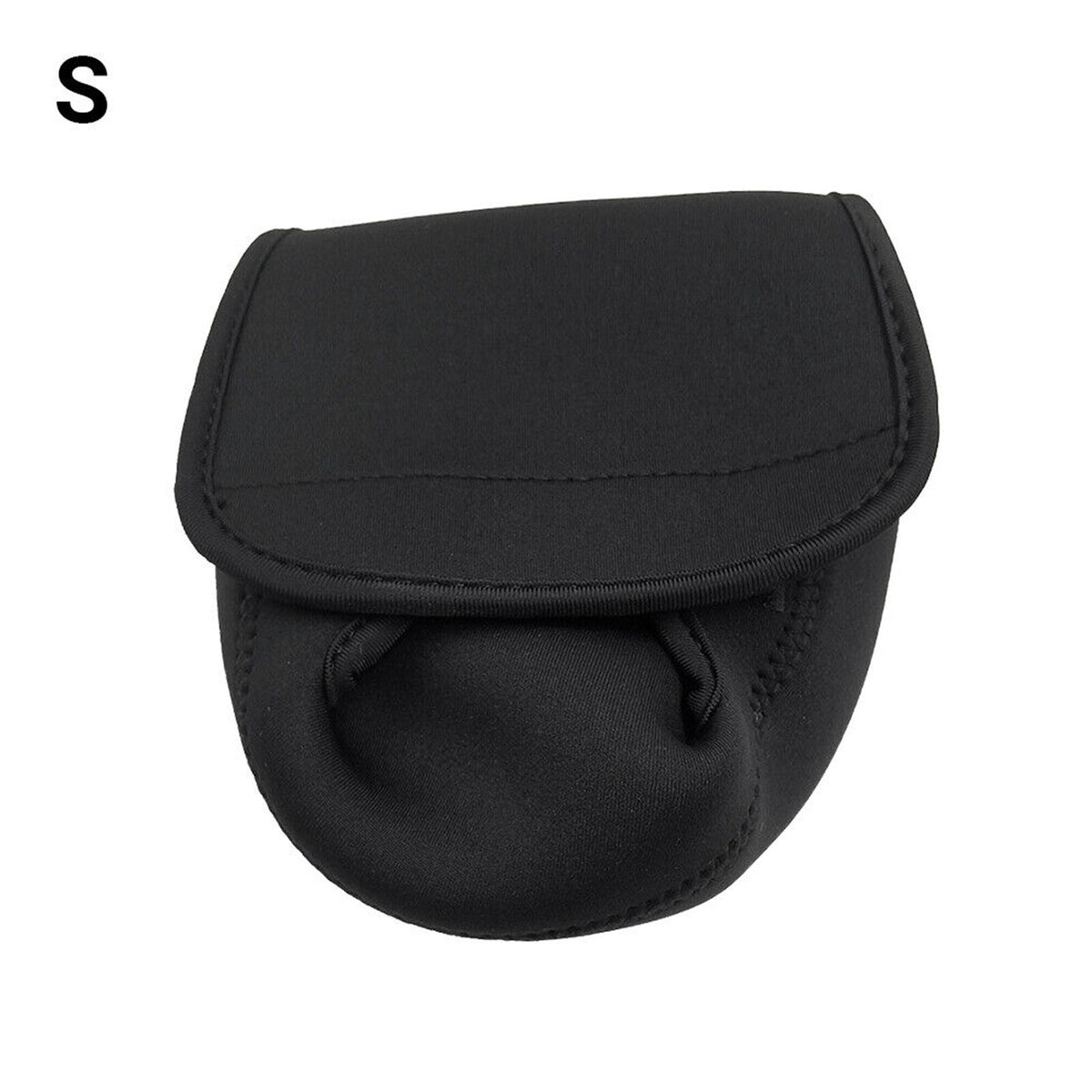 Black neoprene reel pouch for tackle bags