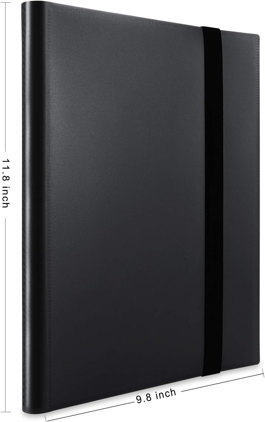 Black card binder side view