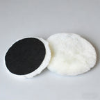 4PCS 5 Inch Wool Polishing Pads - Sheepskin Buffing Pads with Hook and Loop Back