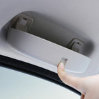 3PCS Car Sunglasses Holder Cases - Grey Eyeglass Organiser Storage with Mounting Accessories