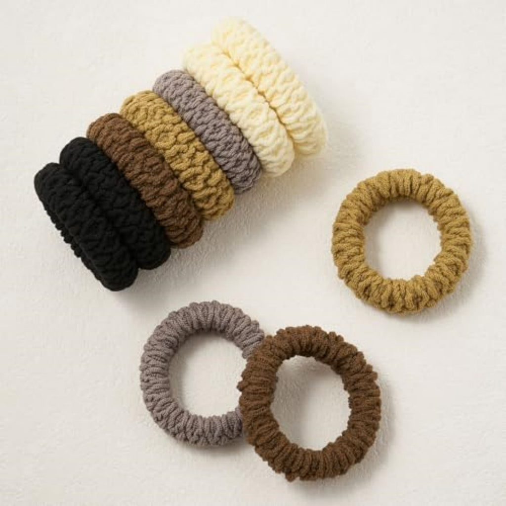 20X Women Braided Elastic Hair Bands High Stretch Ponytail Holder Thickened Ties