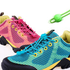 No Tie Elastic Shoelaces Lock System Running Sneakers Trainers Quick Lock Laces