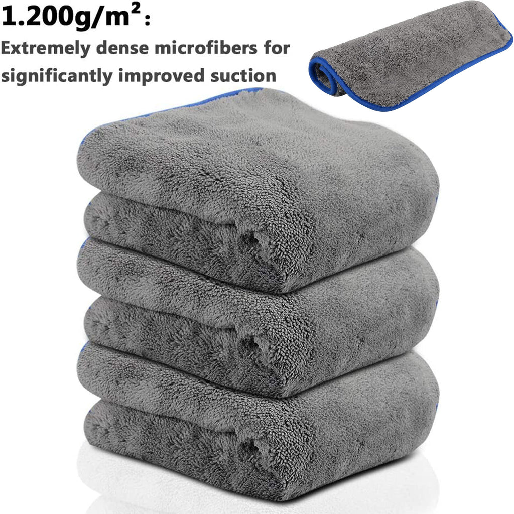 2pcs 1200GSM Microfibre Cleaning Cloth 40x40cm | Ultra Thick Car Drying Towel