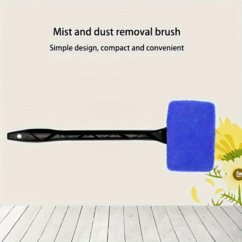 Car Windshield Cleaning Tool with Microfiber Pads – Extendable Glass Cleaner Brush for Auto Windows