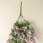 4PCS Artificial Hanging Lavender Plants Faux Vine Flowers Home Wedding Decor