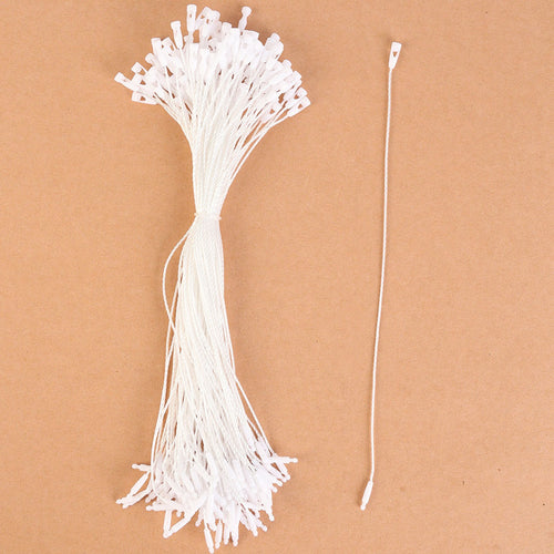 1000PCS Clothing Price Tag Strings - Bullet Head Hang Tags Label Lock Ties White