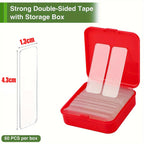 600PCS Strong Double Sided Adhesive Tape Waterproof Removable Mounting Stickers