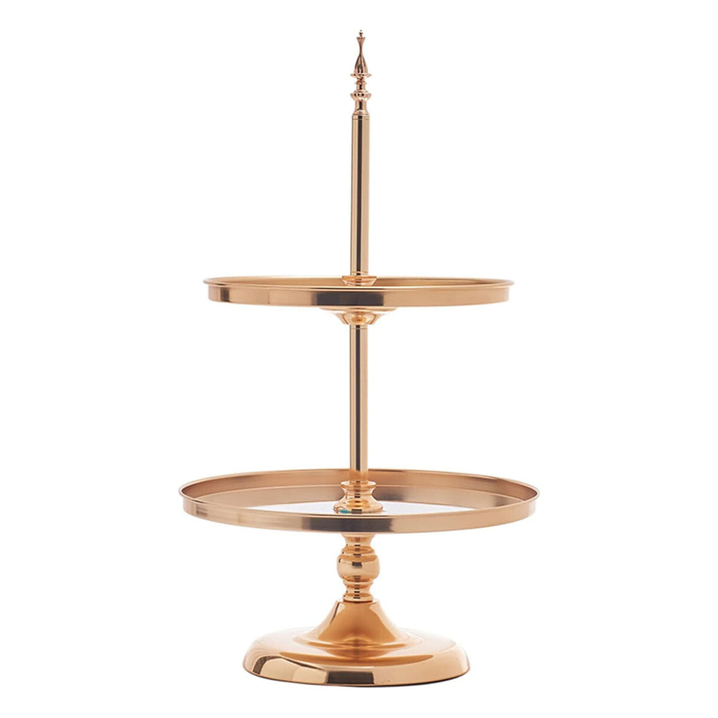 2 Tier Gold Mirror Cake Stand for Wedding, Birthday & Dessert Display