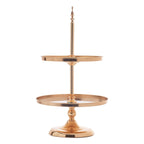 2 Tier Gold Mirror Cake Stand for Wedding, Birthday & Dessert Display