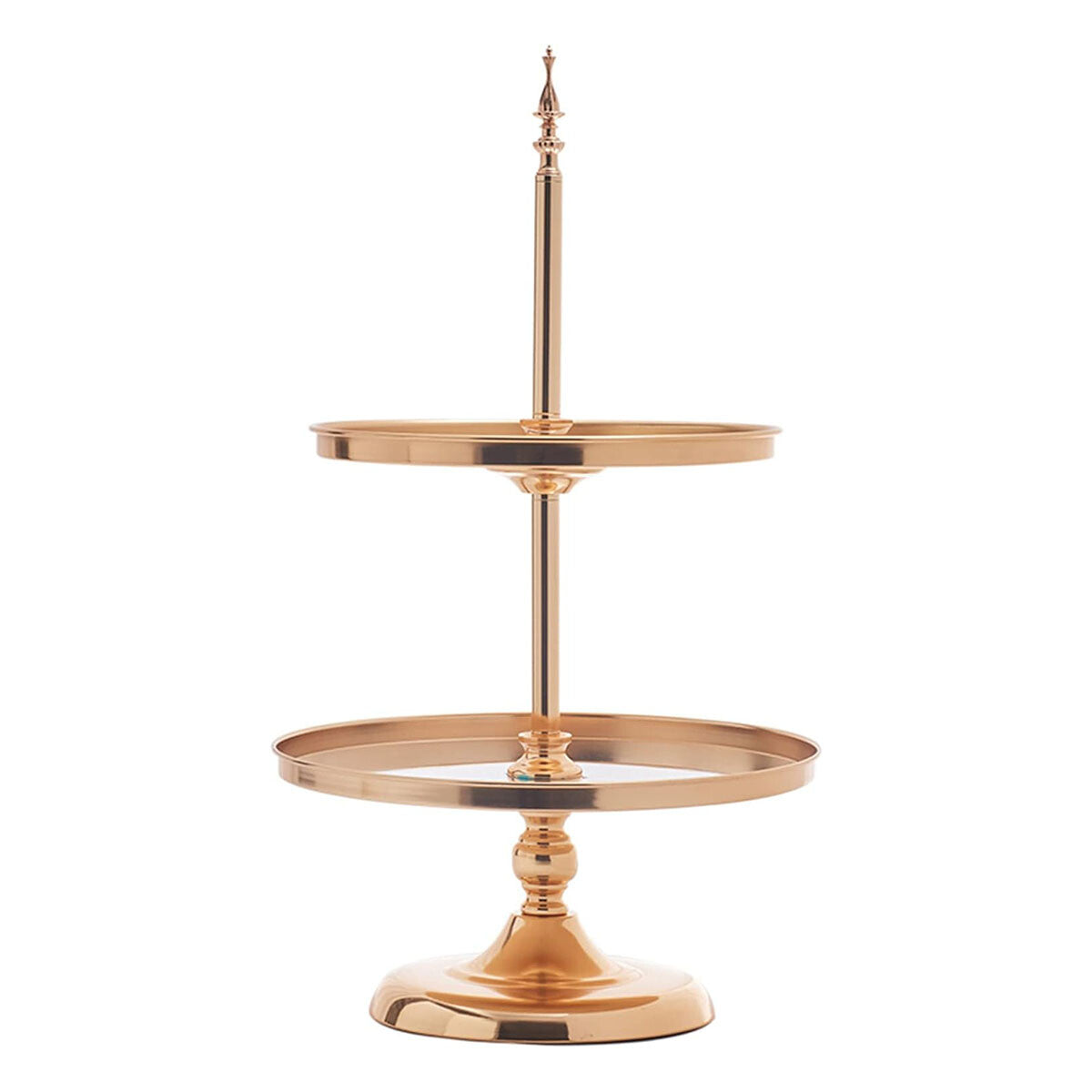 2 Tier Gold Mirror Cake Stand for Wedding, Birthday & Dessert Display