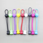 No Tie Elastic Shoelaces Lock System Running Sneakers Trainers Quick Lock Laces