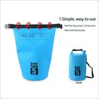 Waterproof Dry Bag Sack | Roll Top Outdoor Bag for Fishing Camping Kayak Canoeing 2/5/10L