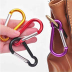 100PCS Aluminum Carabiner Clip D-Ring Snap Hook Keychain Camping Hiking Clips