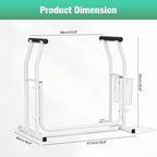 Toilet Support Frame Safety Grab Rail with Storage Basket Non-Slip Toilet Aid for Elderly & Disabled