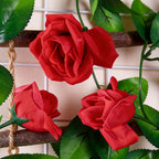 5 Pack 2.4M Artificial Rose Vine Garland – Silk Hanging Floral Ivy for Wedding, Party and Home Decor
