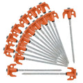 8Pcs Tent Pegs Heavy Duty Screw Steel In Ground Camping Outdoor Stakes Nails