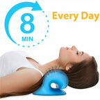 Using the neck stretcher for 8 minutes