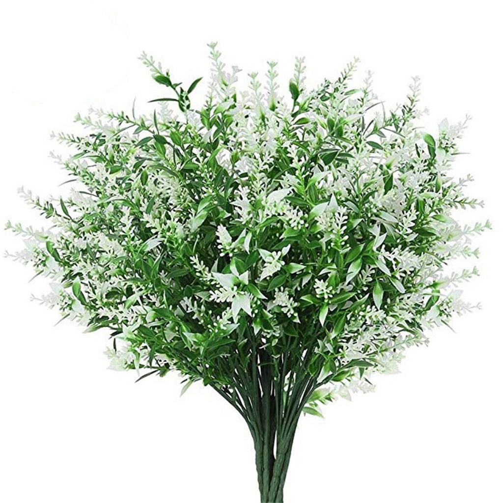 30PCS Artificial Lavender Flowers – UV Resistant Outdoor Faux Plants Garden Decor