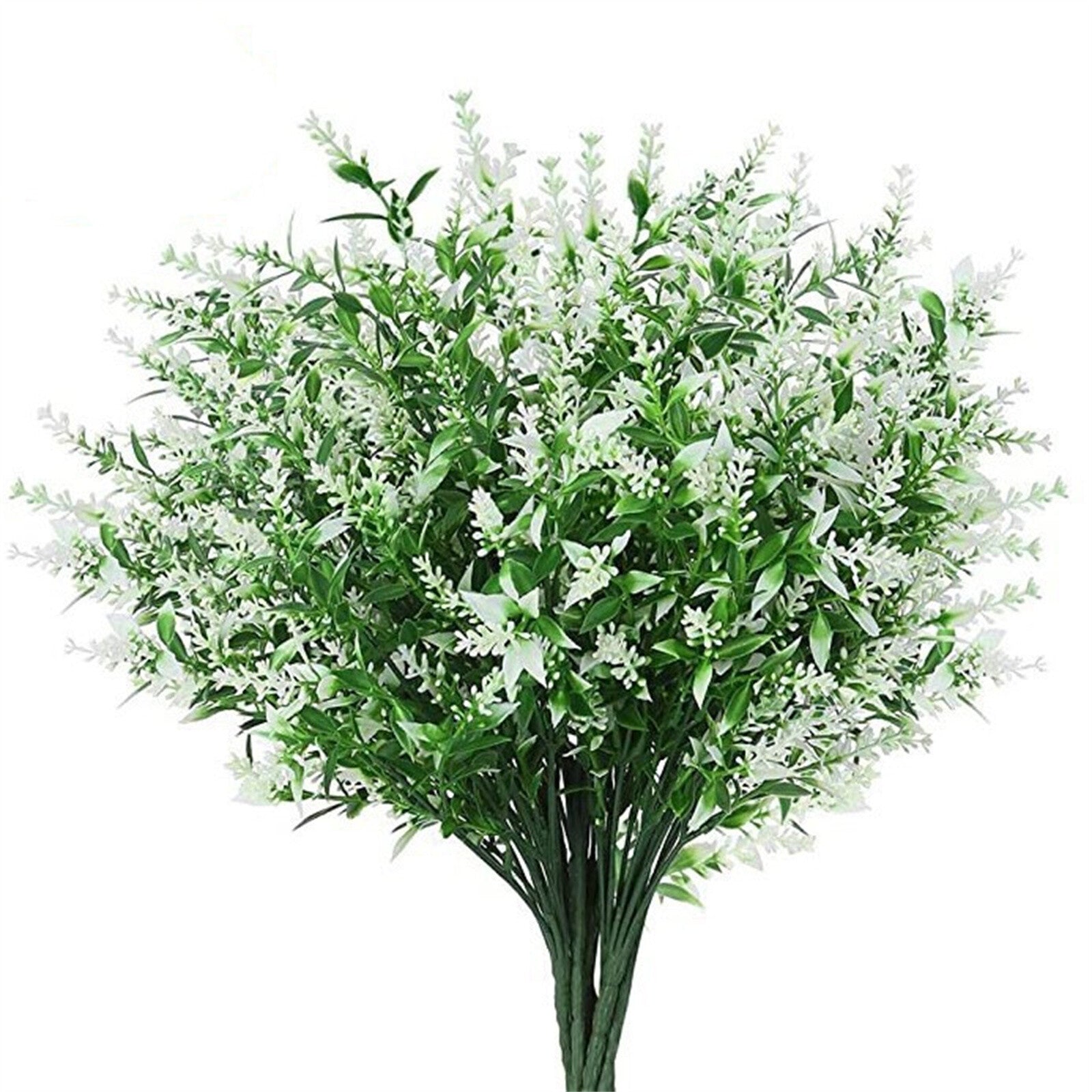 30PCS Artificial Lavender Flowers – UV Resistant Outdoor Faux Plants Garden Decor