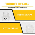 10PCS 60ml Plastic Empty Honey Bear Bottle Squeeze Bear Jar Storage Kit w/ Brush