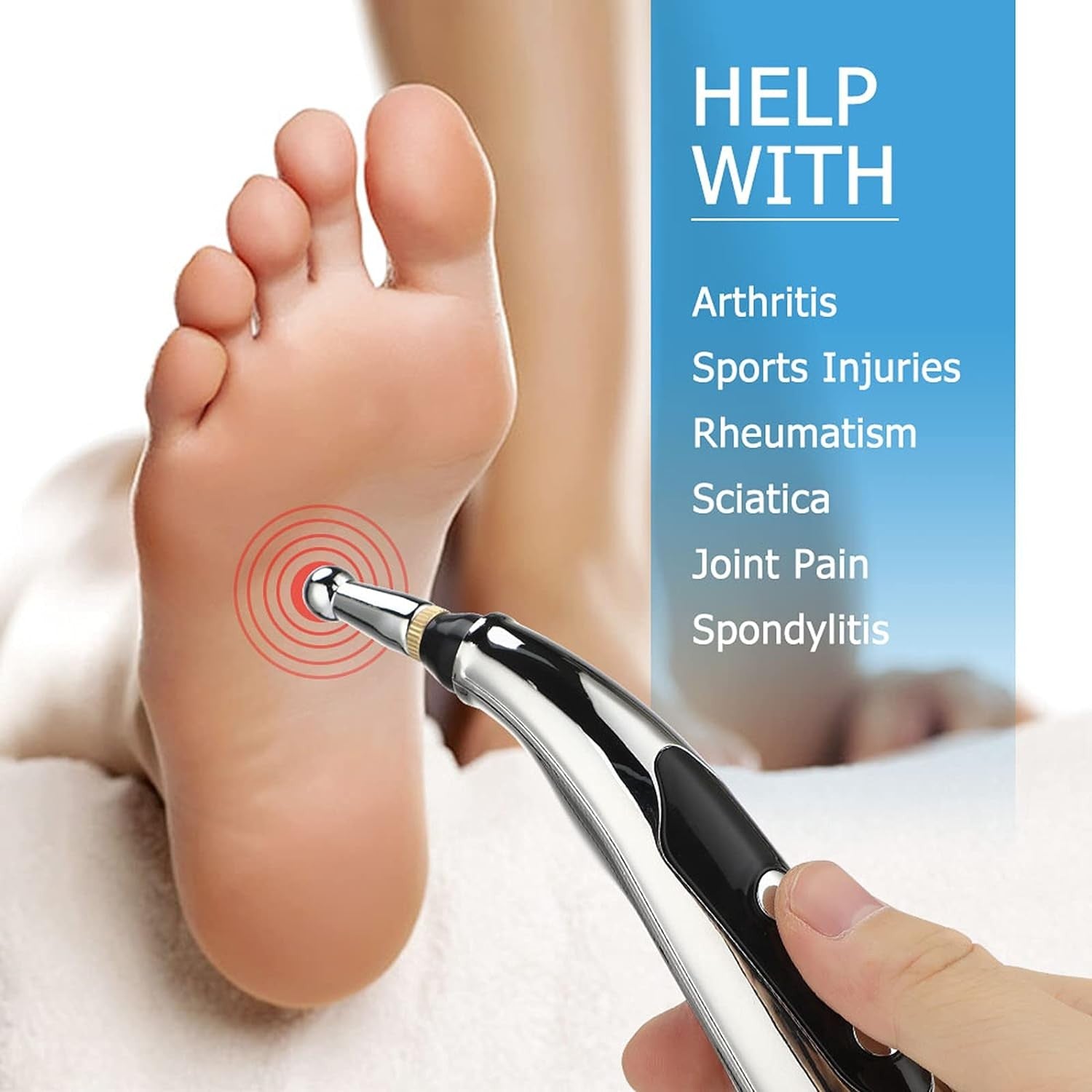 Electronic Acupuncture Massage Pen Pulse Therapy Pain Relief Acupoint Meridian Massager
