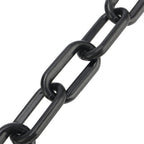 6M Plastic Safety Warning Chain – Black and White Barrier Chain 8mm for Traffic Control and Hazard Areas