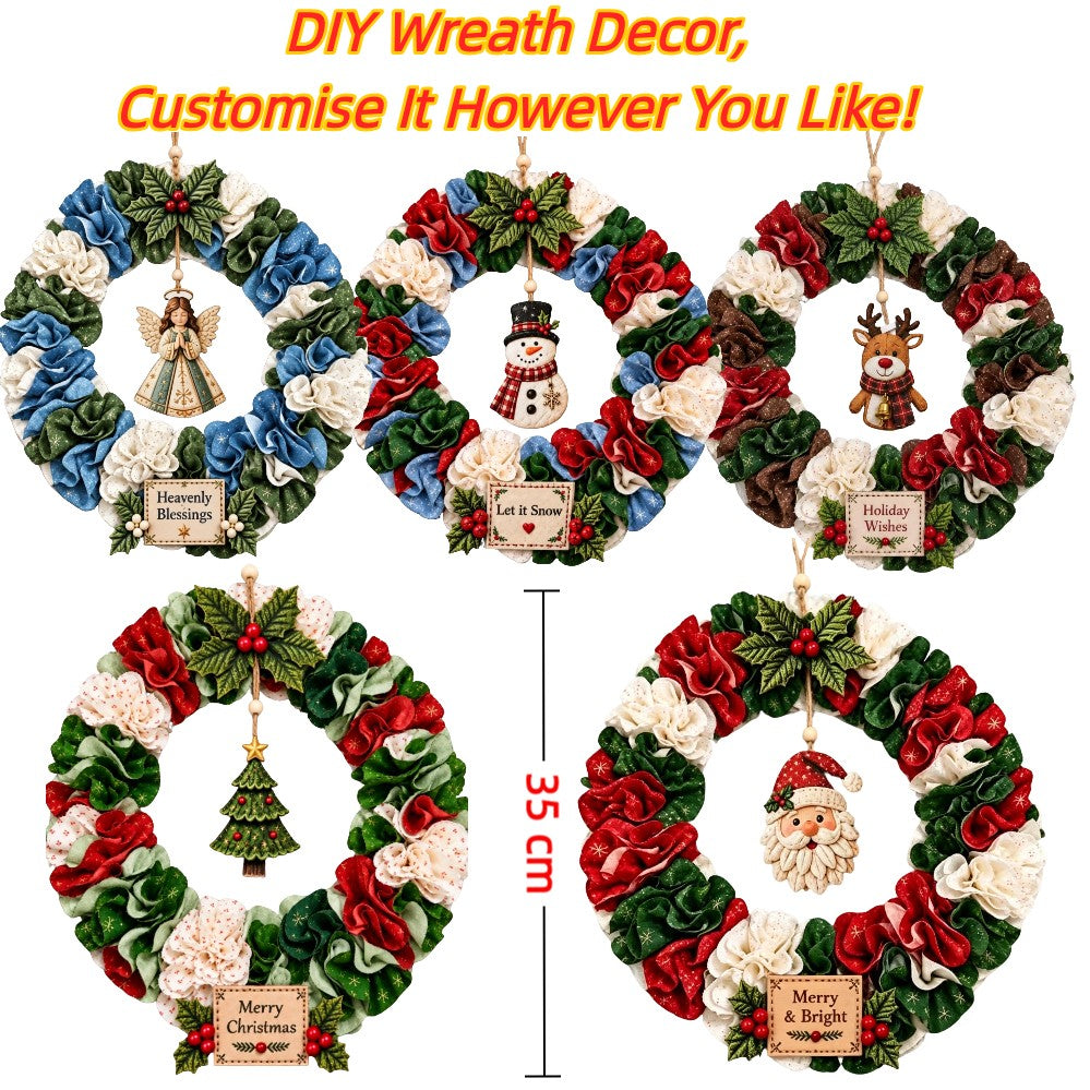 3D Fabric Poke Wreath DIY Kit Christmas Handmade Wreath Craft Set Party Decor